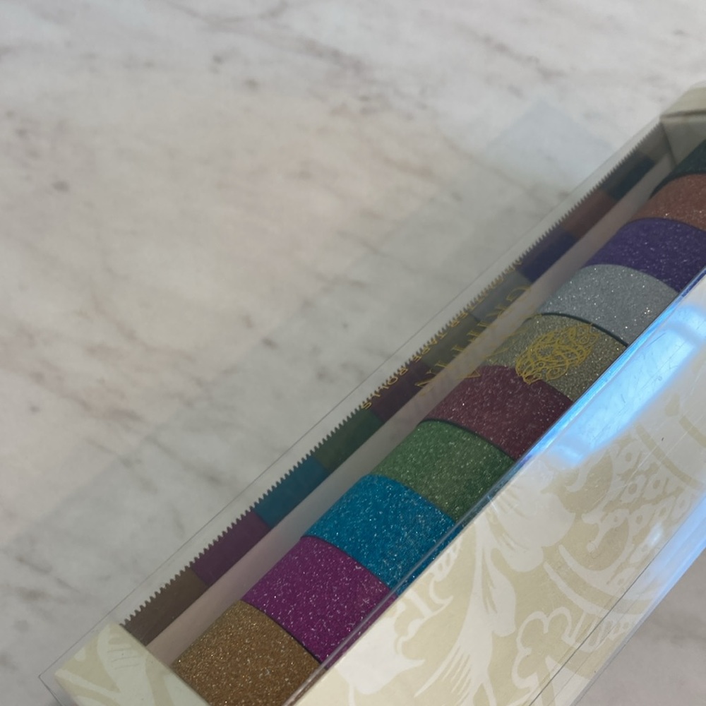 Anna Griffin Glitter Tape Rolls 10 Colors NIB - Picture 3 of 6